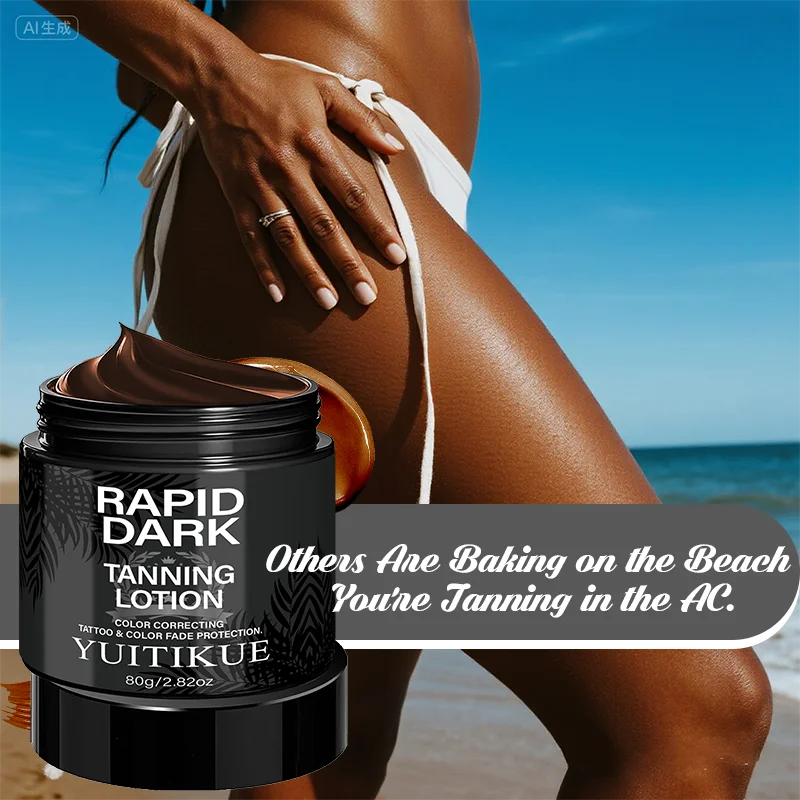 YUITIKUE Rapid Dark Tanning Lotion Bronzer and Tattoo Color Protector - 11
