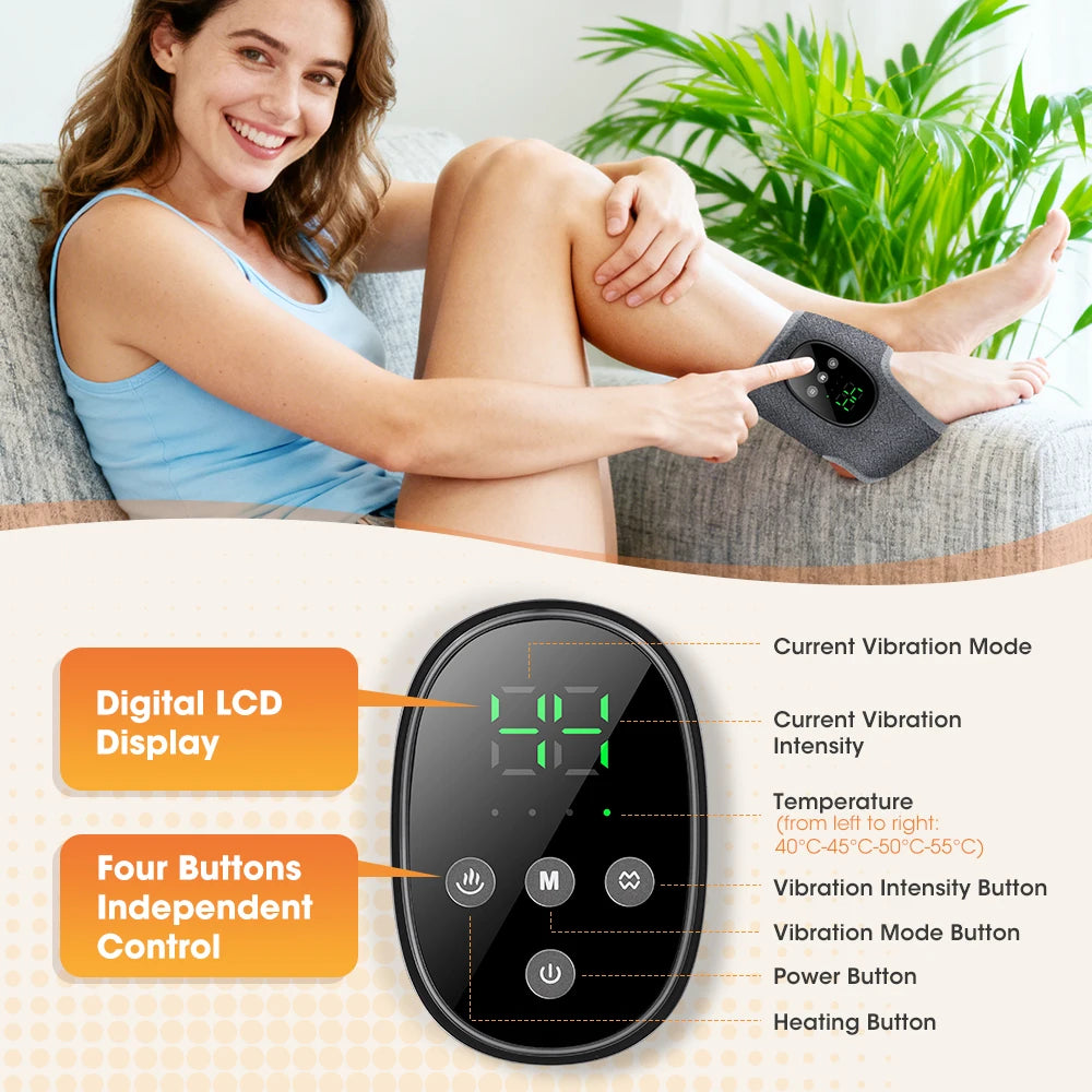 Heated Ankle Massager with Vibration Therapy - 11