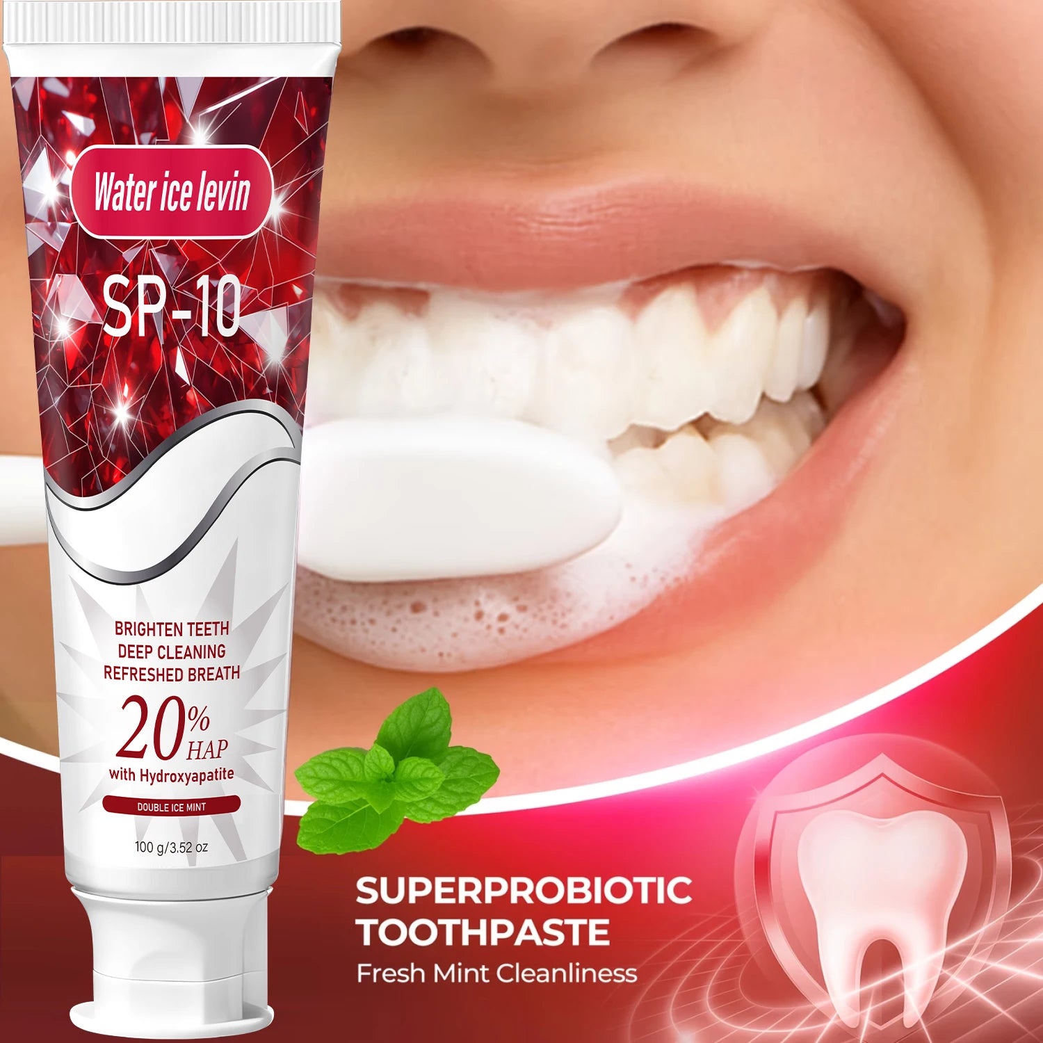 SP 10 Hydroxyapatite Teeth Whitening Toothpaste Deep Clean Mint - 1
