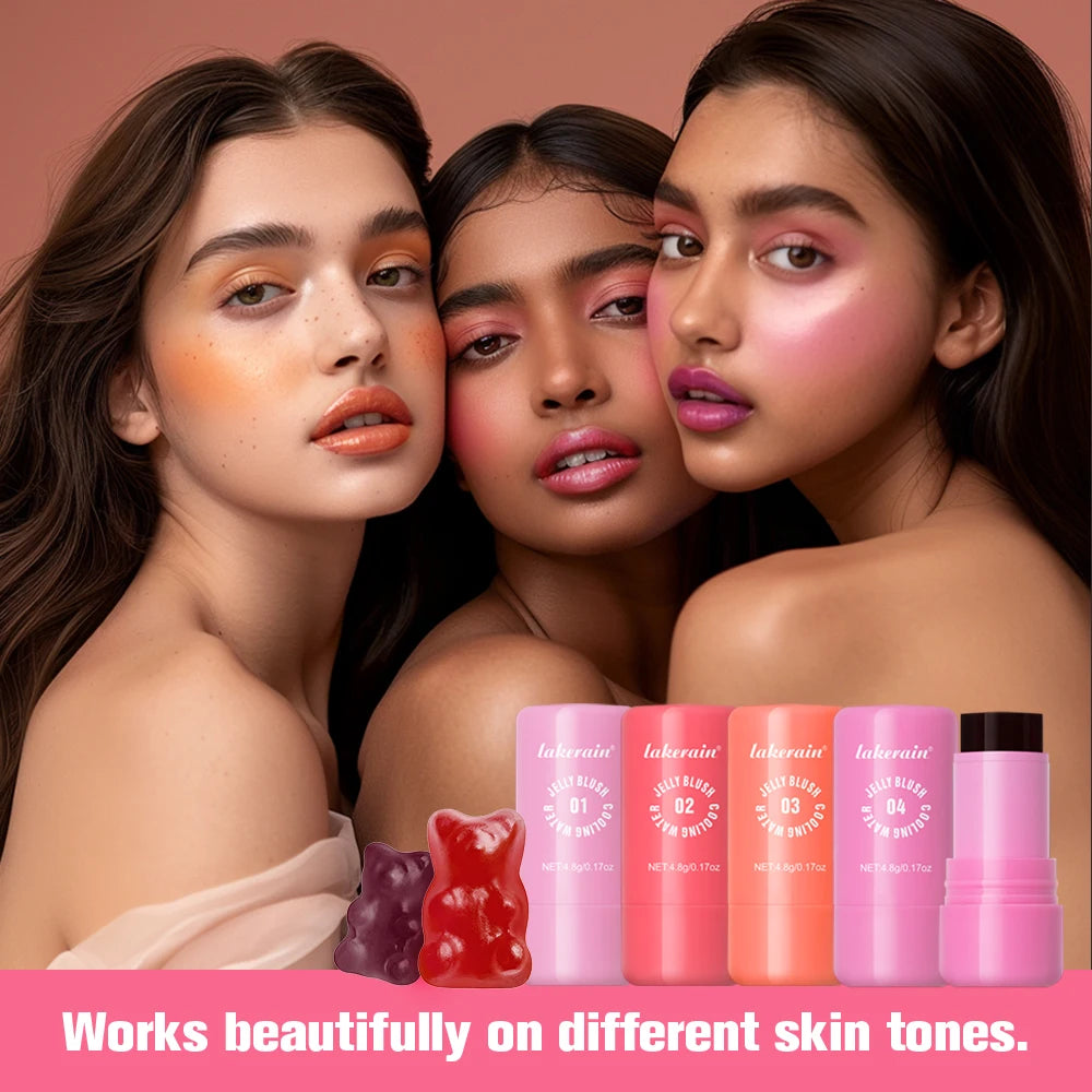 Cooling Water Jelly Blush Stick for Cheeks and Lips