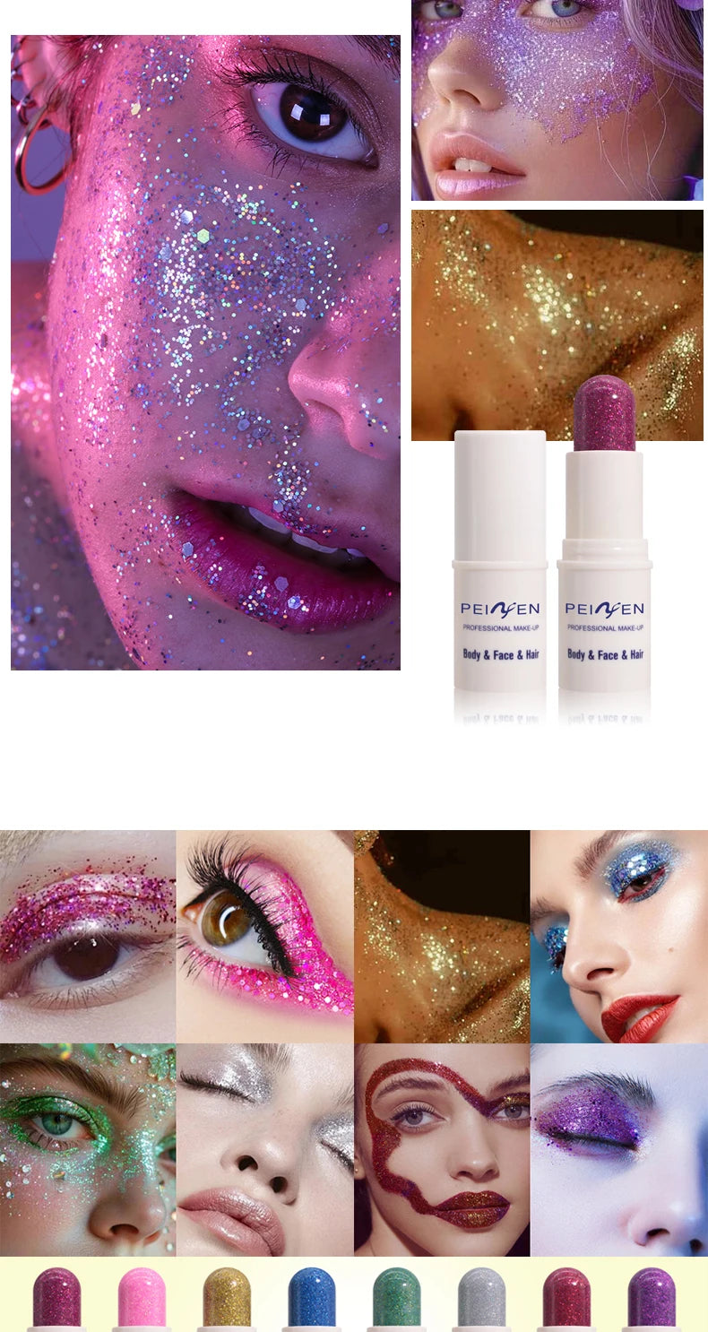 Peifen Glitter Makeup Stick Waterproof Face Body Highlighter - 17