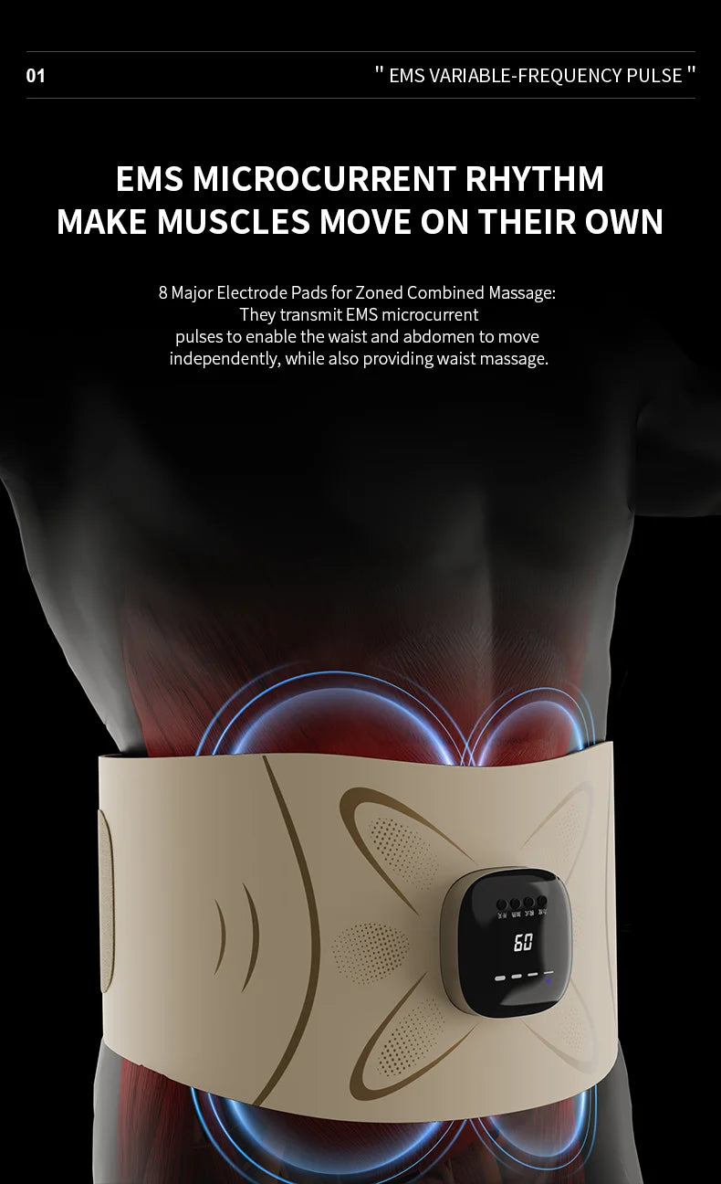 Electric Pulse Waist Massage Belt for Abdominal Toning - 9