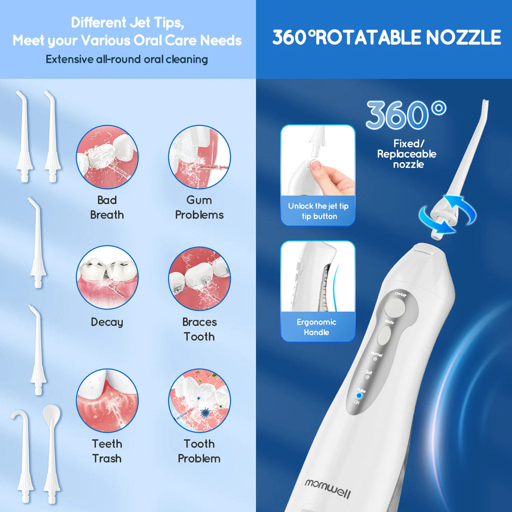 Portable Water Flosser and Sonic Electric Toothbrush Oral Care Set