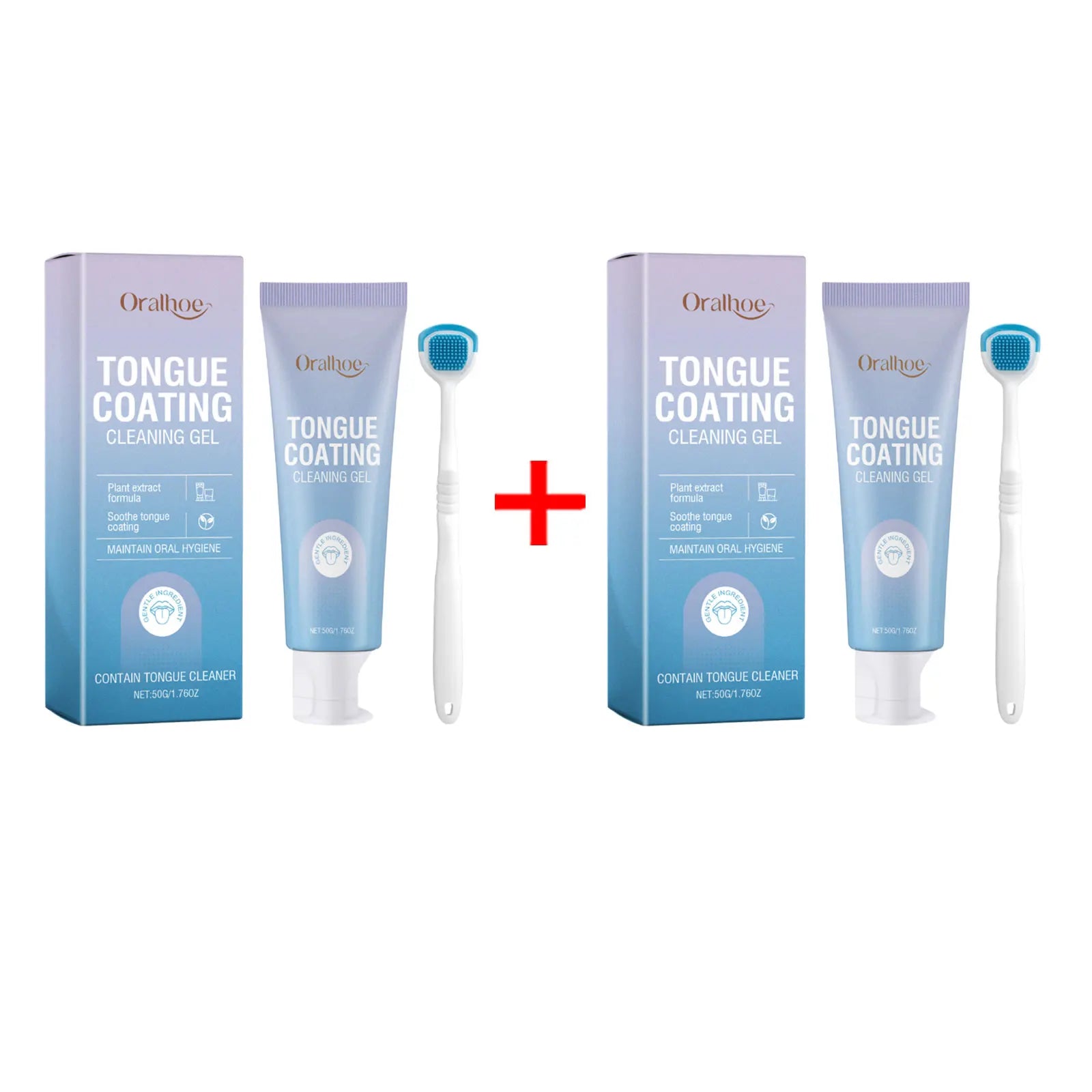 Tongue Cleaning Gel and Brush Kit for Fresh Breath - 19