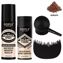 Hair Building Fibers and Spray Thickening Set 4 Piece Kit