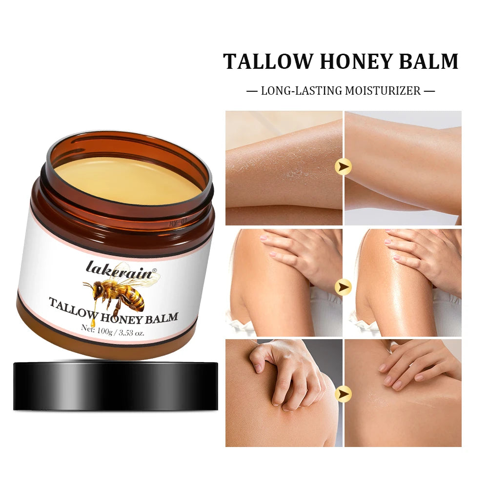Whipped Beef Tallow and Honey Moisturizing Face and Body Balm