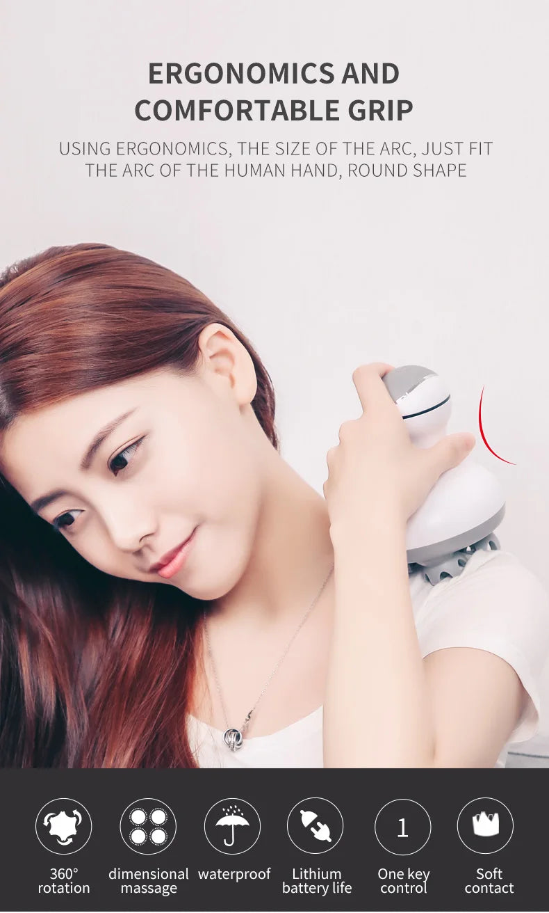Electric Cordless Scalp Massager for Stress Relief and Hair Growth