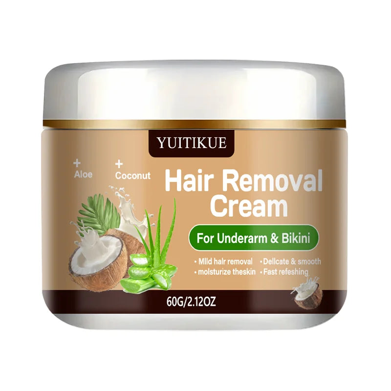 Underarm and Bikini Hair Removal Cream 60g Aloe and Coconut Infused