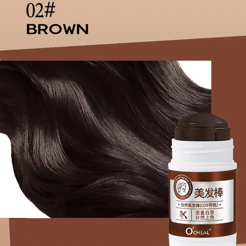 O'CHEAL Waterproof Hair Dye Stick for Gray Hair Coverage