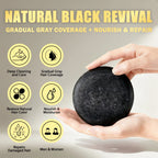Goiple Black Hair Shampoo Bar Gray Coverage Natural Hair Darkening Soap