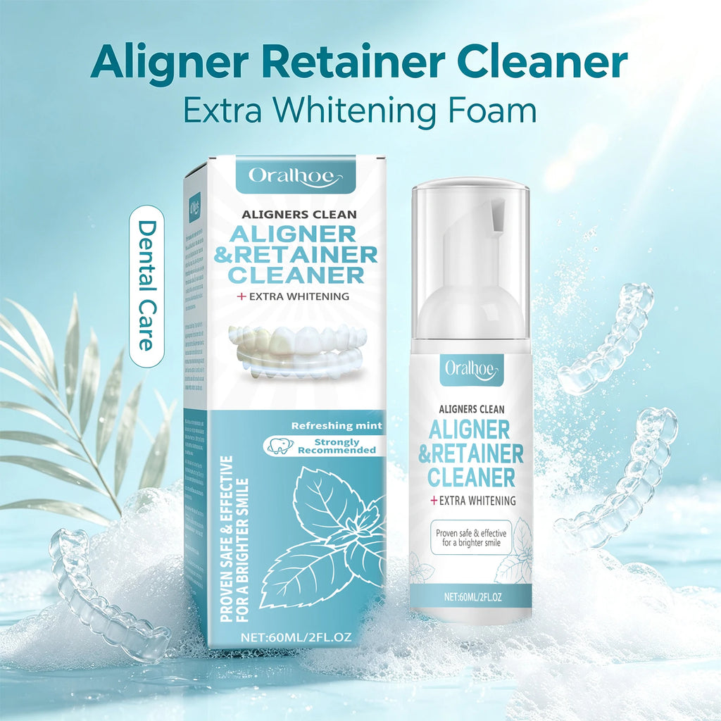 Foaming Aligner and Retainer Cleaner for Fresh Breath