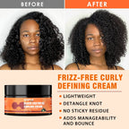Black Castor Oil Curling Cream Hair Styling and Curl Defining Treatment