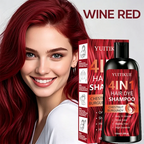 YUITIKUE 4-in-1 Chestnut Red Hair Dye Shampoo 100ml