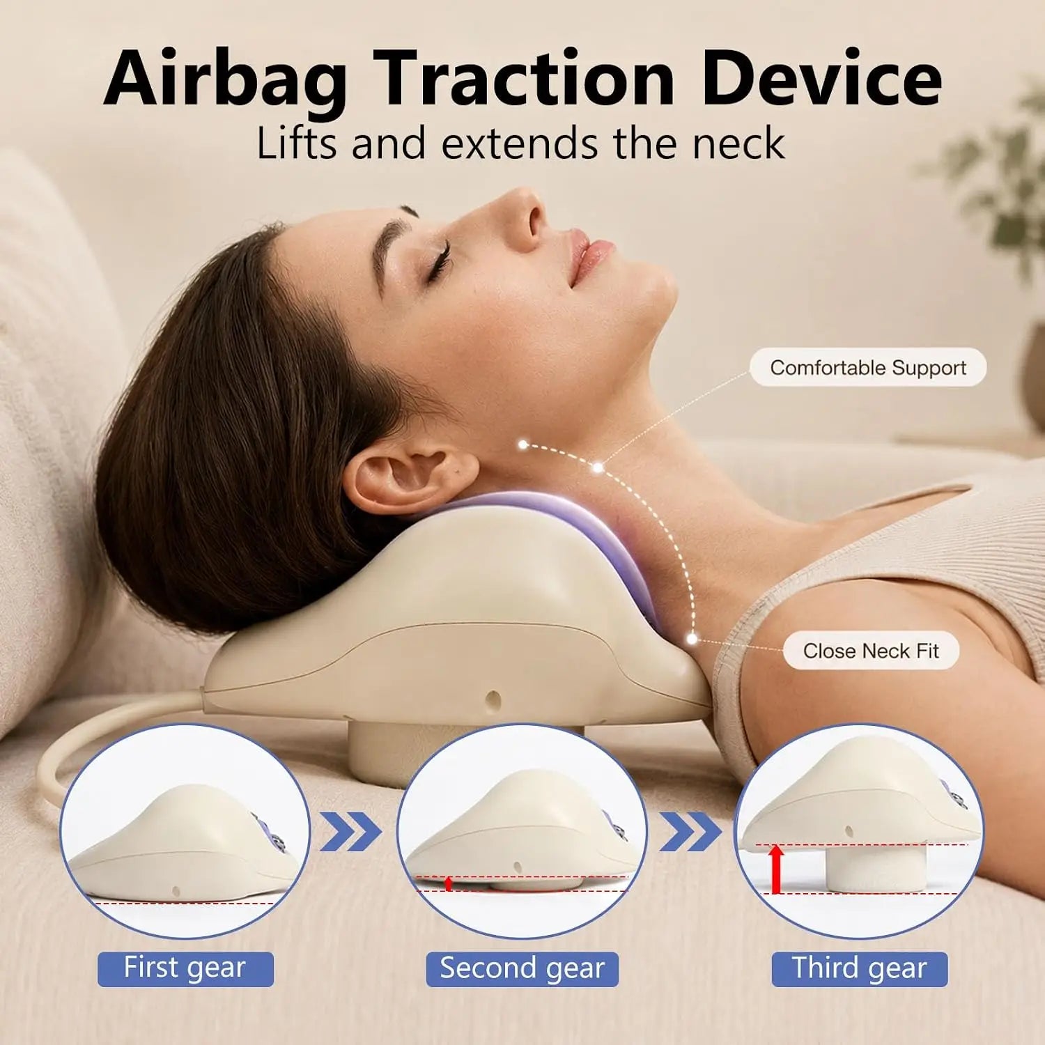 Cervical Neck Traction Massager with Metal Nodes - 4