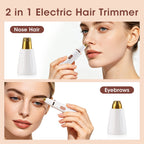 2-in-1 Rechargeable Eyebrow and Nose Hair Trimmer