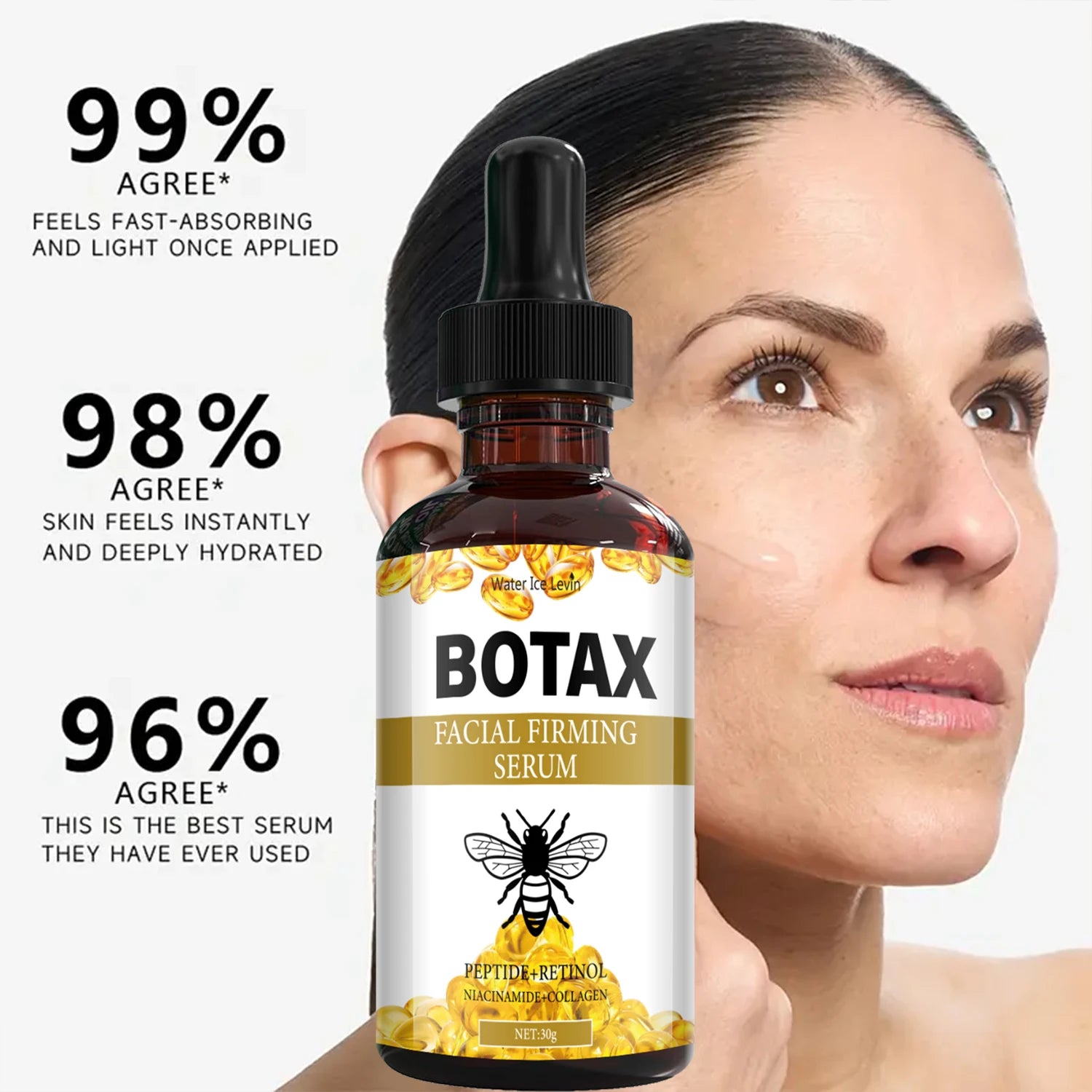 Botax Facial Firming Serum Peptide Retinol Anti Aging Face Treatment - 6