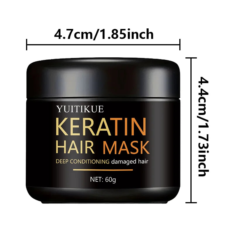 60g Keratin Deep Conditioning Hair Mask for Damaged Hair - 8