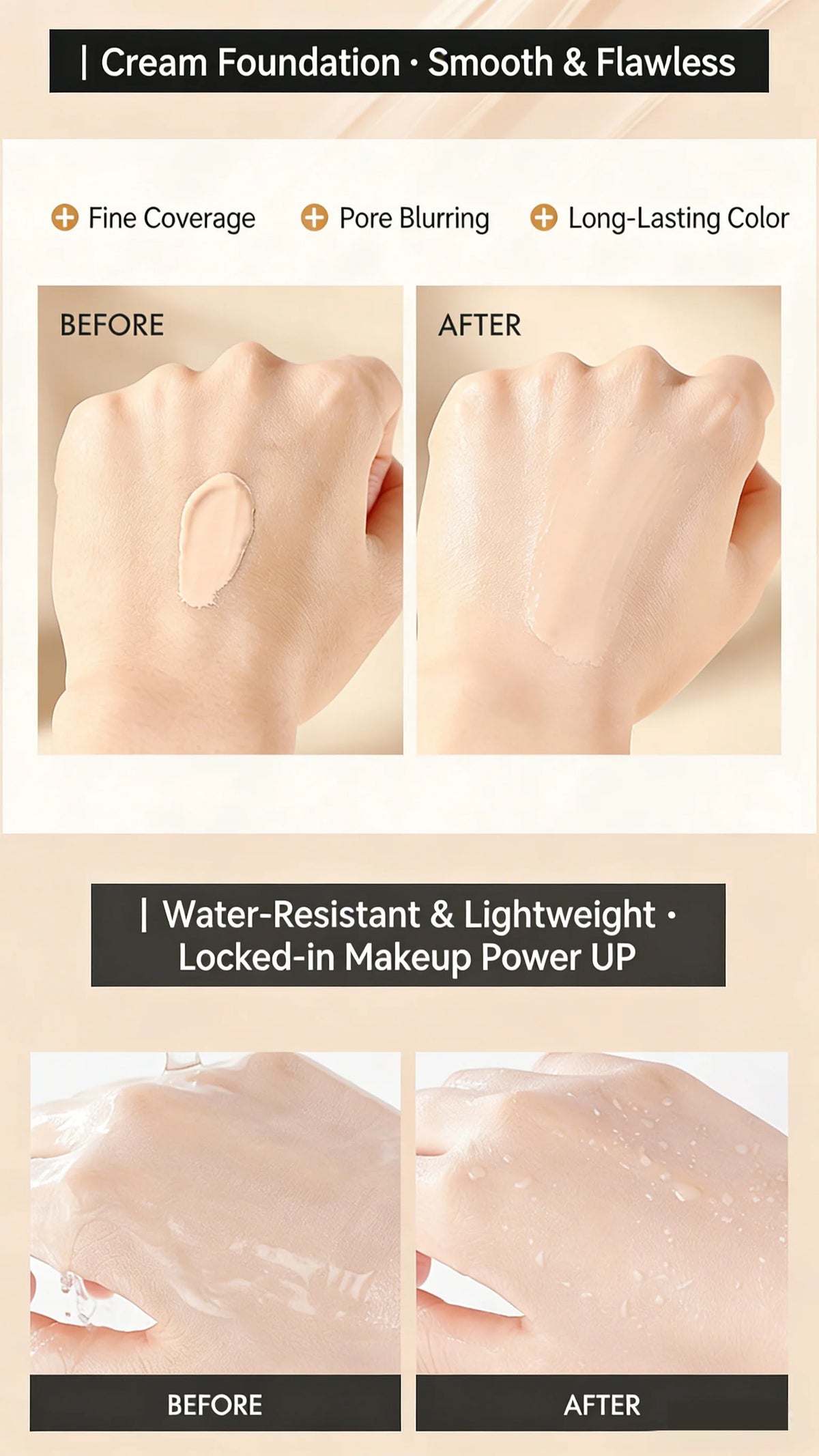 Hydrating BB Cream Full Coverage Matte Foundation Concealer