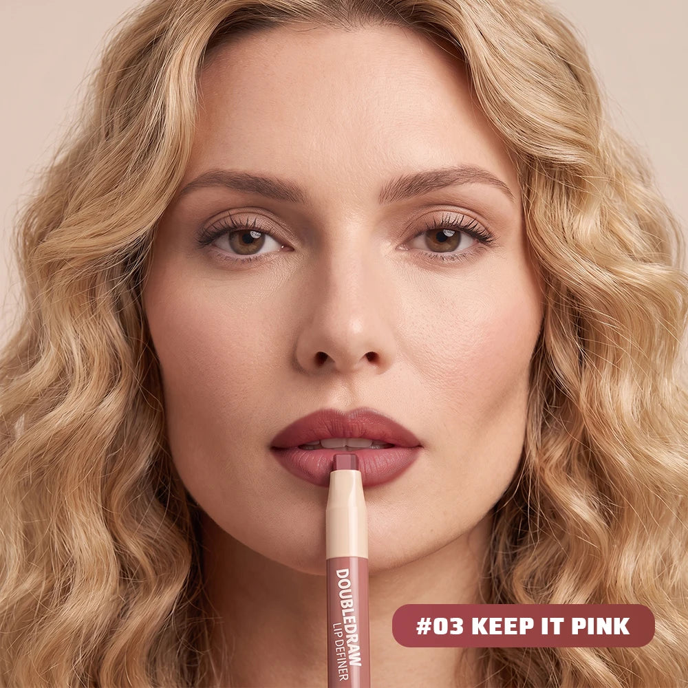 2-in-1 Lip Liner and Matte Lipstick for Long-Lasting Wear