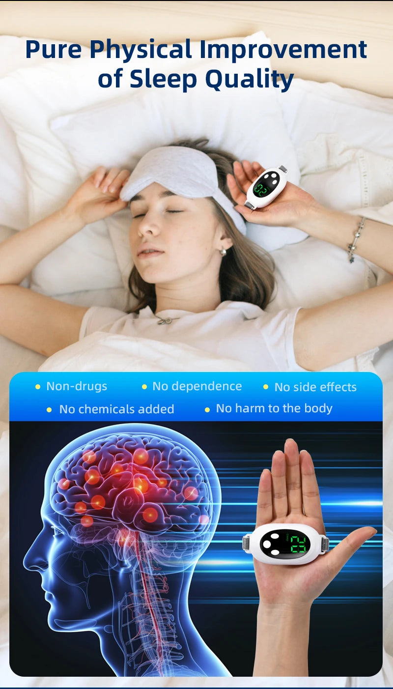 Handheld Microcurrent Sleep Aid Device for Insomnia and Anxiety Relief