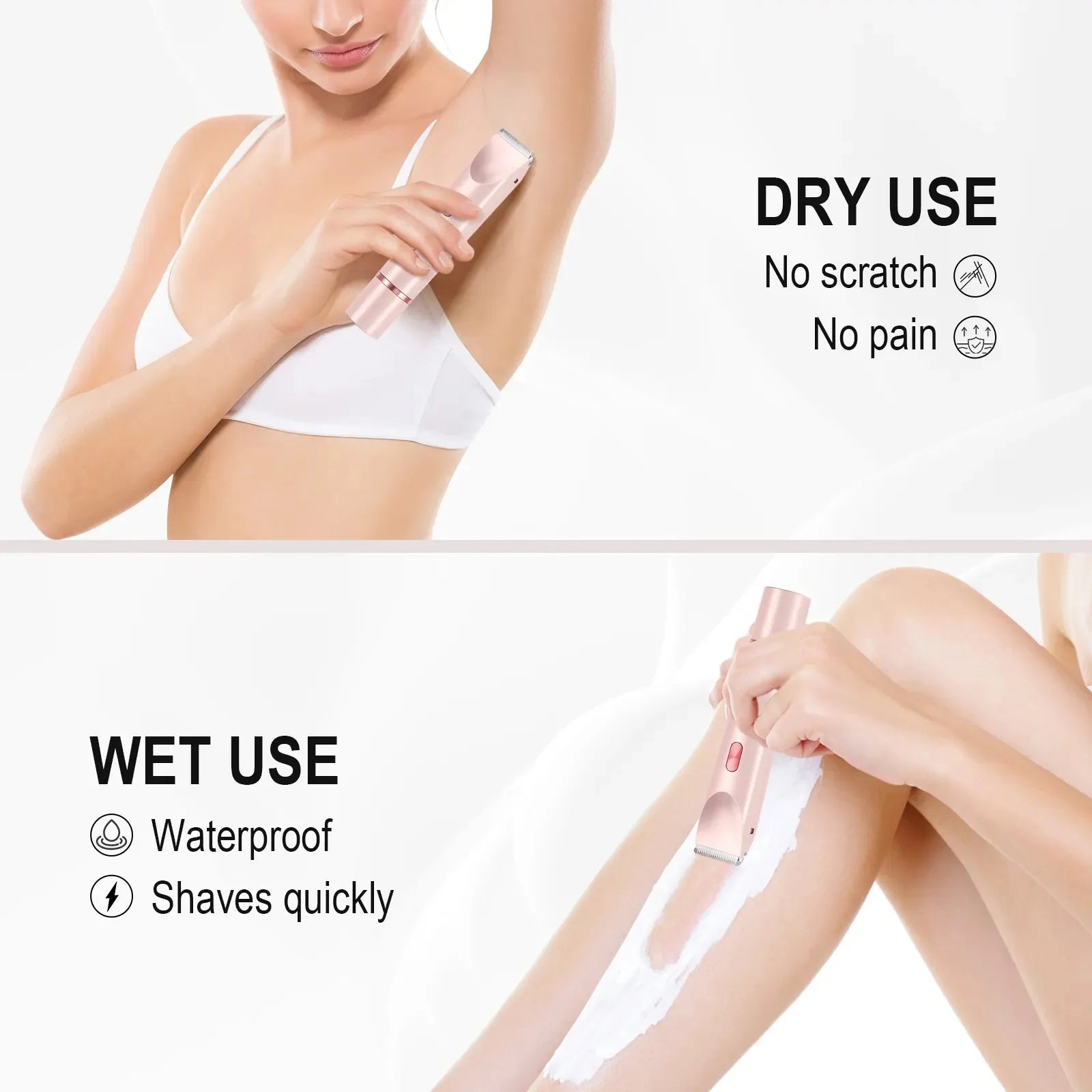 Electric Waterproof Shaver for Women Bikini and Body Hair Removal - 5