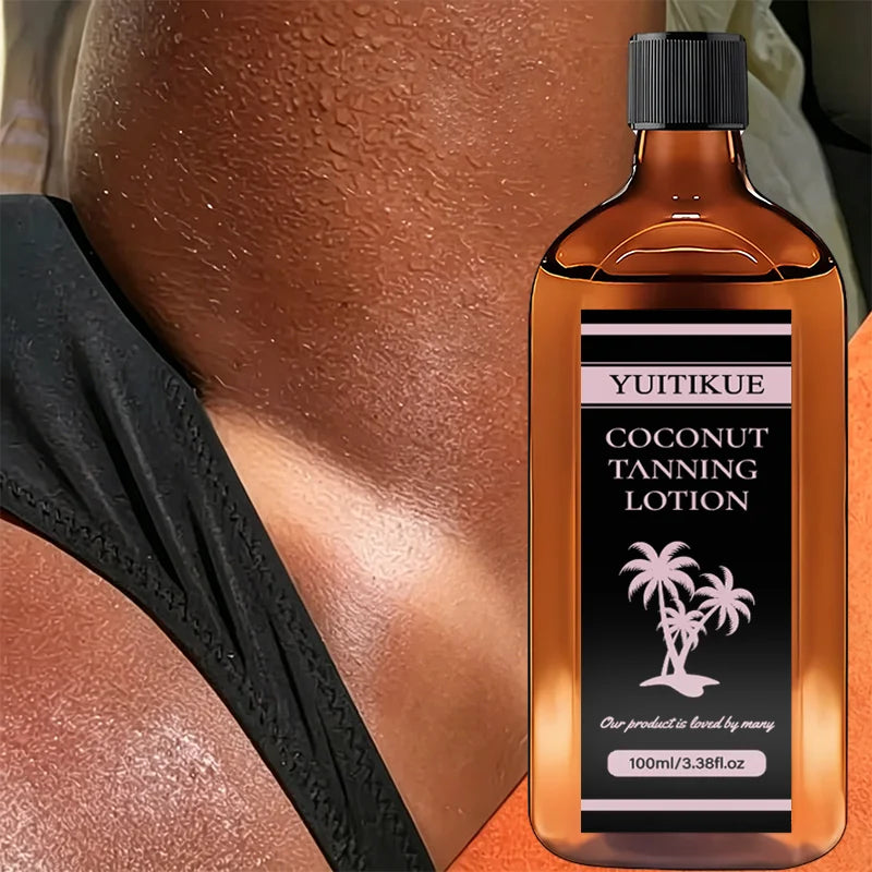 YUITIKUE Coconut Tanning Lotion Natural Sunless Bronzer for Glowing Skin