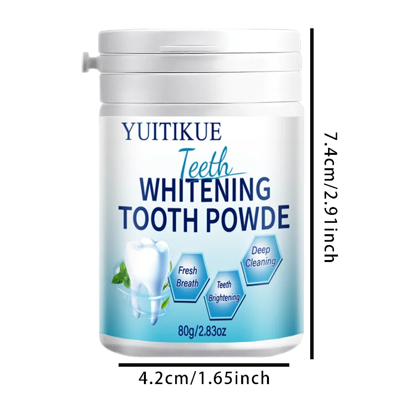 Yuitikue Teeth Whitening Powder Natural Mint Dental Stain Remover 80g - 10