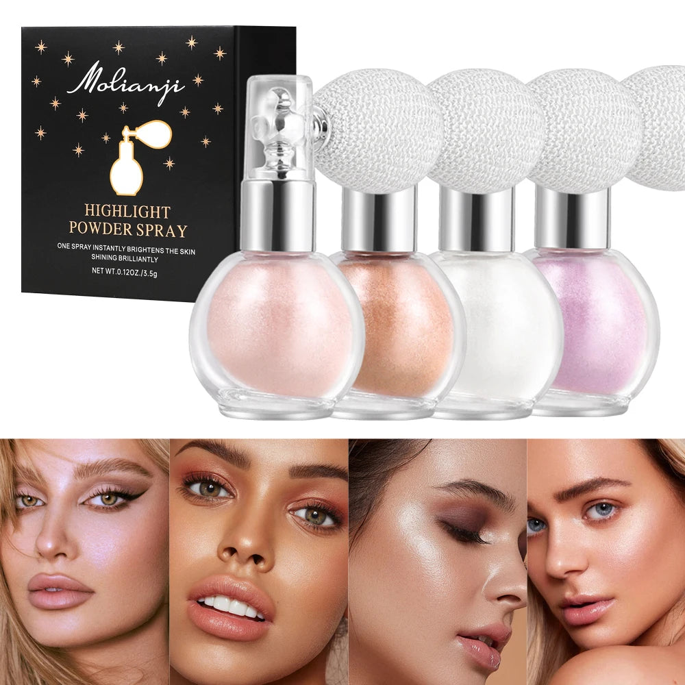 Flash Spray Glitter Highlighter Makeup for Face Body and Neck - 2