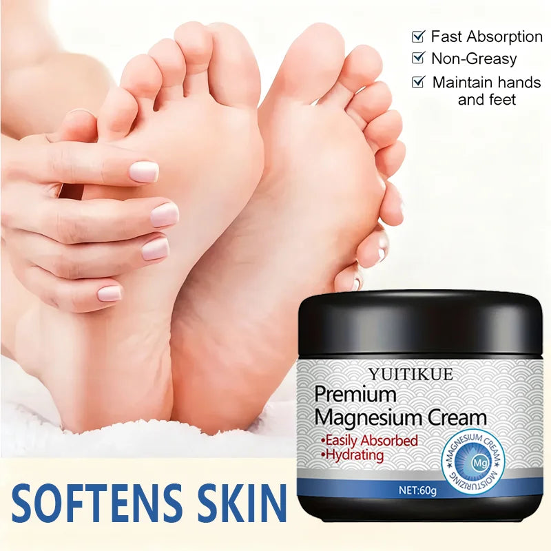 YUITIKUE Magnesium Cream Fast Absorbing Moisturizer for Hands and Feet