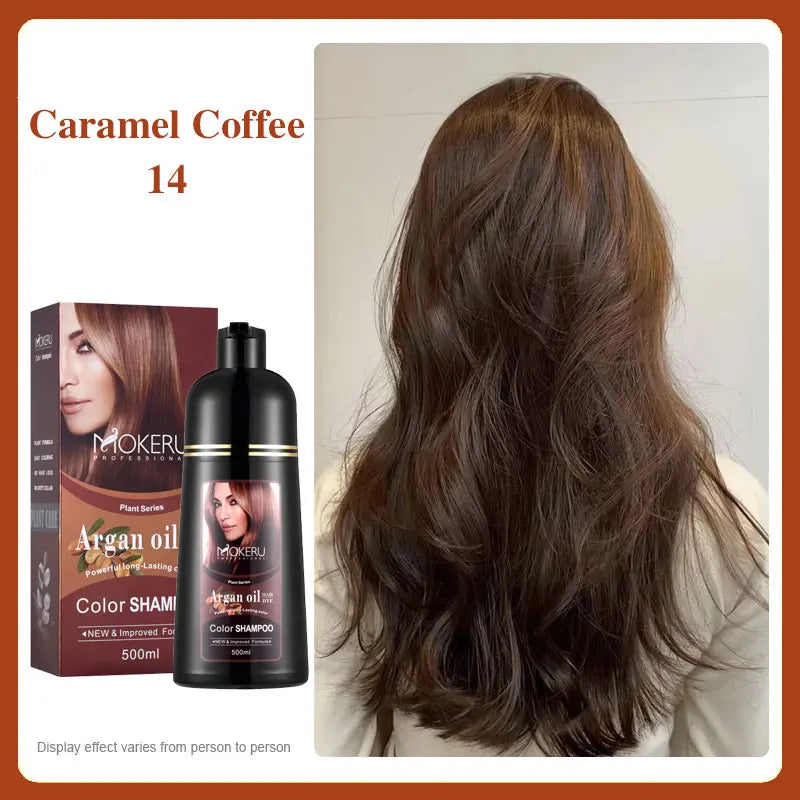 Organic Ginger Hair Blackening Shampoo 500ml Permanent Color Dye