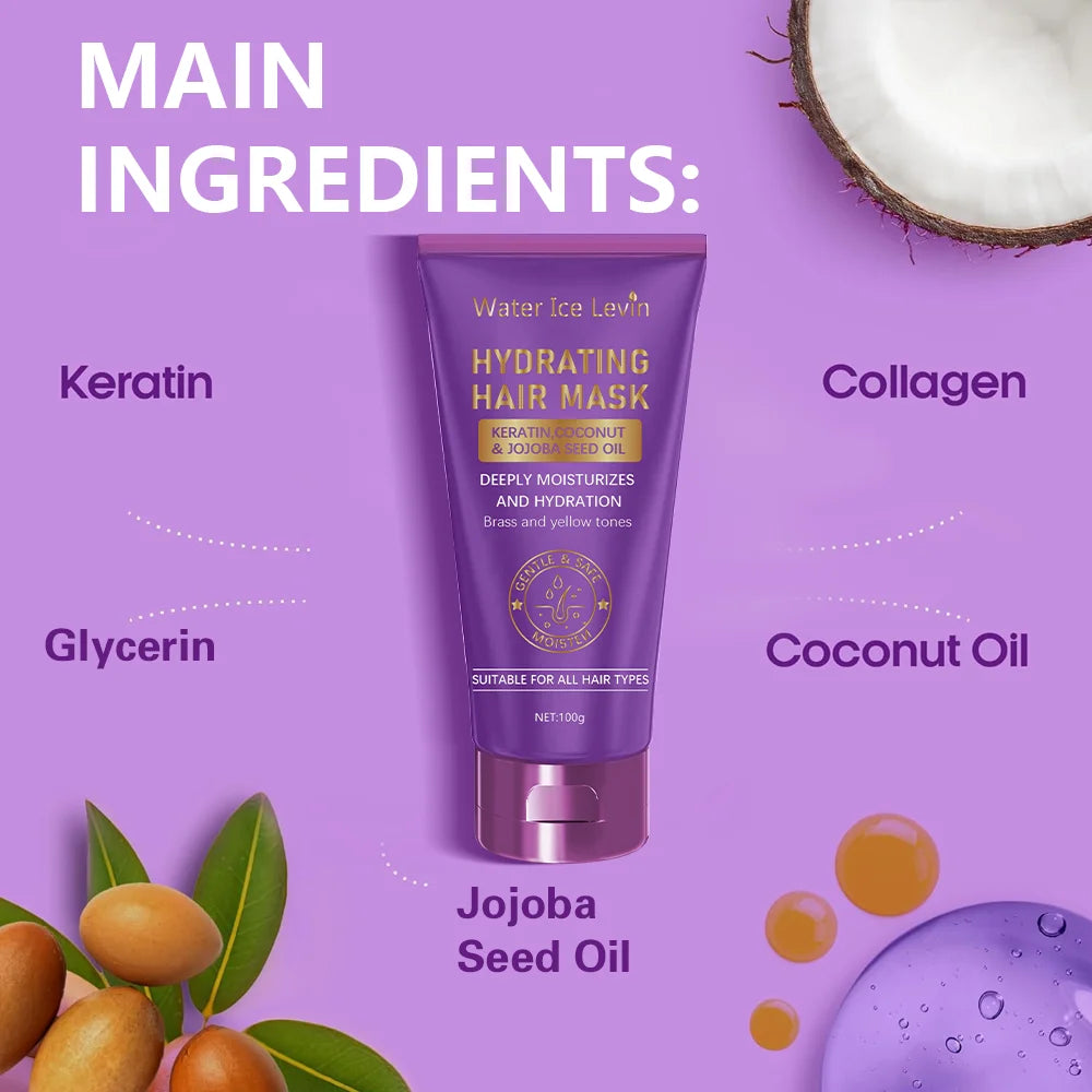 Keratin Purple Hair Mask 100g Deep Conditioning Treatment