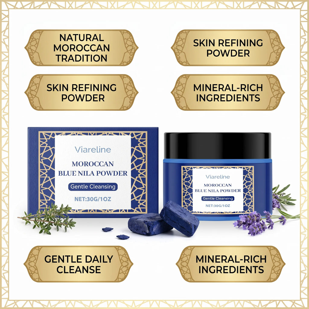 Moroccan Blue Nila Brightening Face Mask Powder