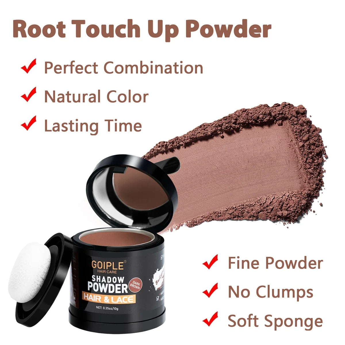 Goiple Hairline Powder and Beard Pen Hair Root Touch Up Concealer Set