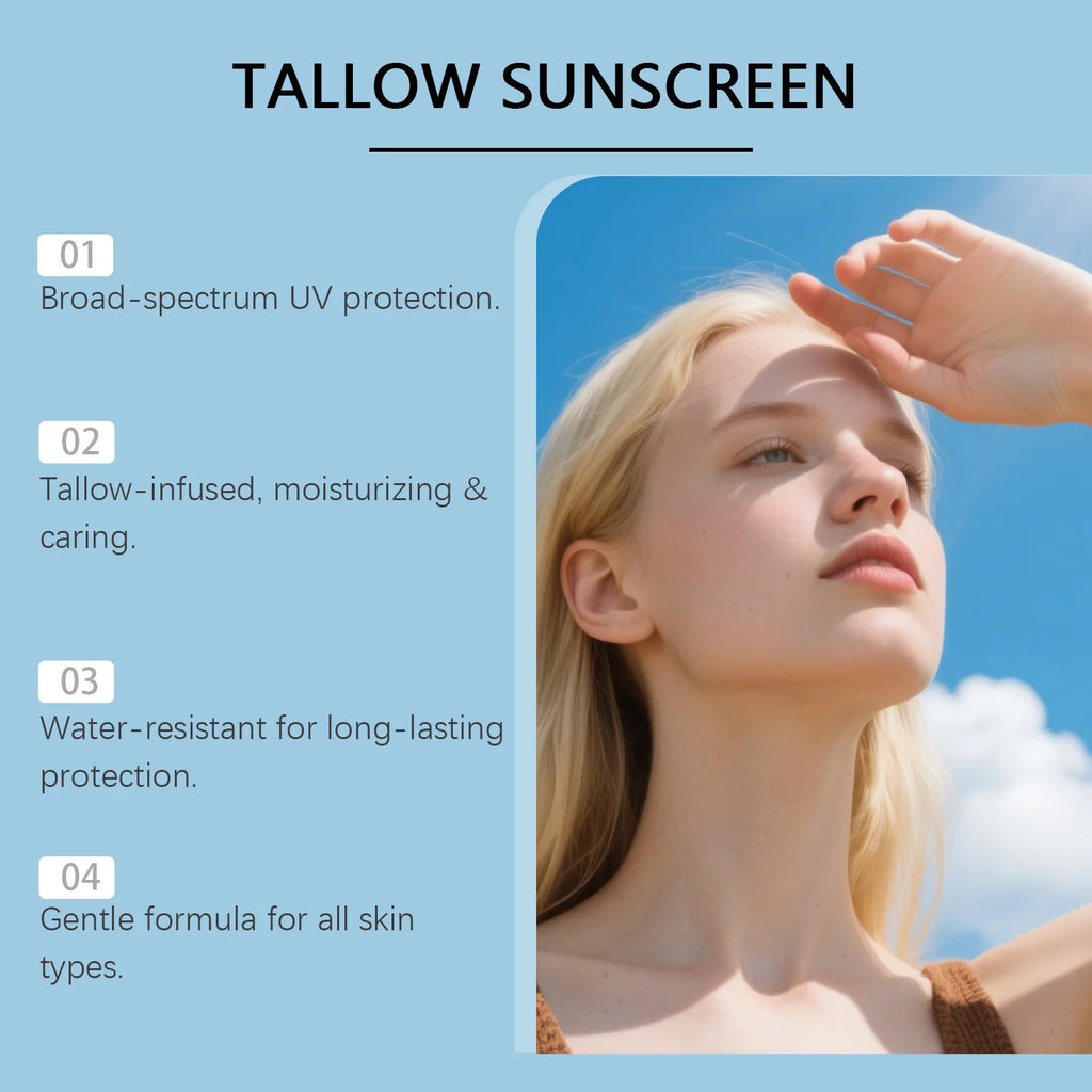 SPF 50 Tallow Sunscreen for Face and Body