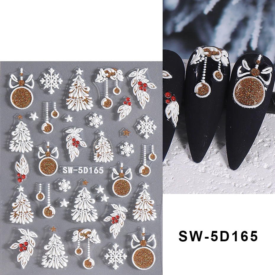 3D Christmas Cartoon Nail Art Stickers