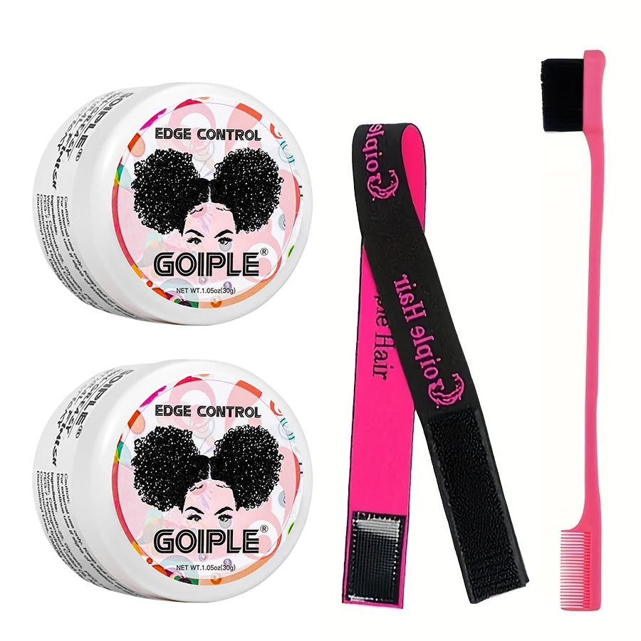 Goiple Edge Control Hair Styling Cream and Edge Laying Tool Kit
