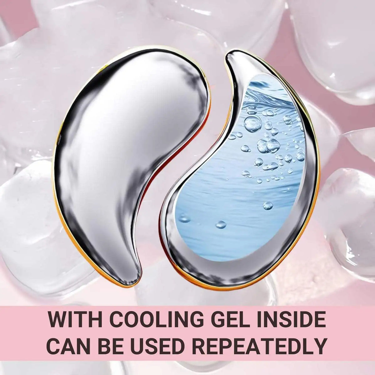 Stainless Steel Cooling Eye Pads for Puffiness and Dark Circles