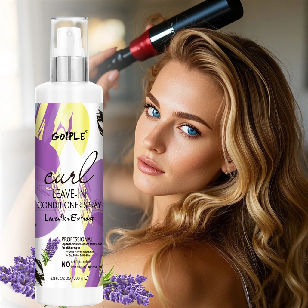 Goiple Lavender Curl Hair Care Set Leave In Conditioner Heat Protectant