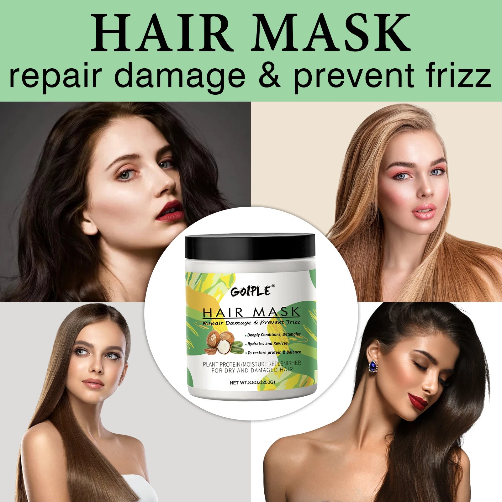 8.8 oz Deep Moisturizing Hair Mask for Dry and Damaged Hair - 7