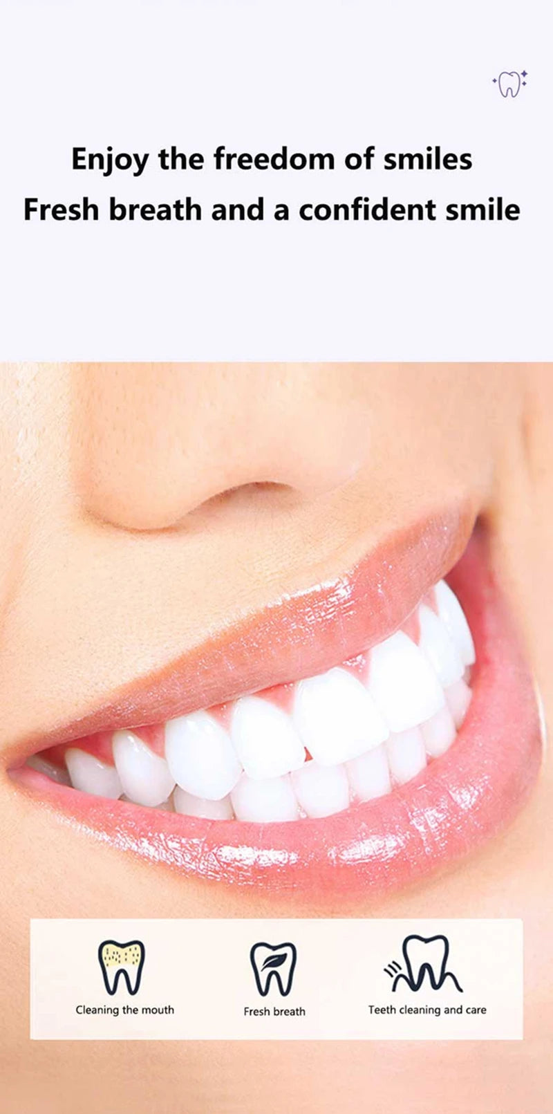 Brightening Teeth Whitening Foam for Oral Hygiene and Stain Removal
