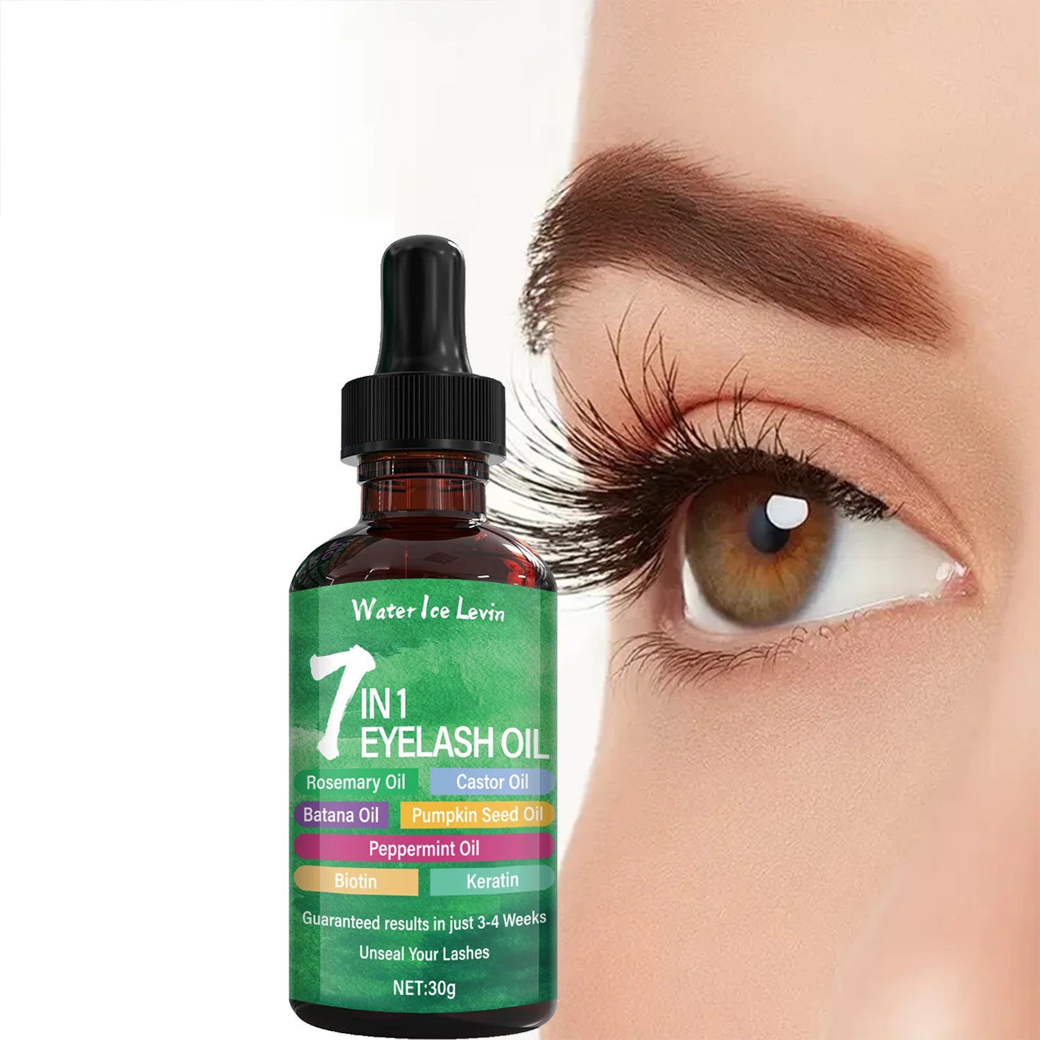 7 in 1 Eyelash Growth Oil Serum Natural Lash Nourishment Treatment - 4