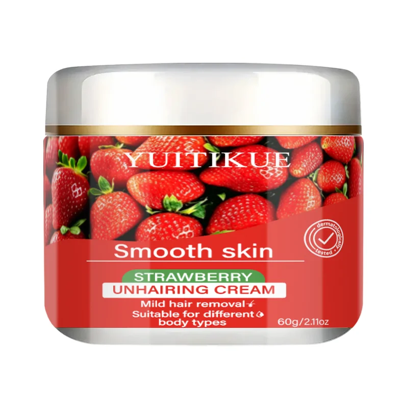 YUITIKUE Strawberry Hair Removal Cream Gentle Body Depilatory 60g