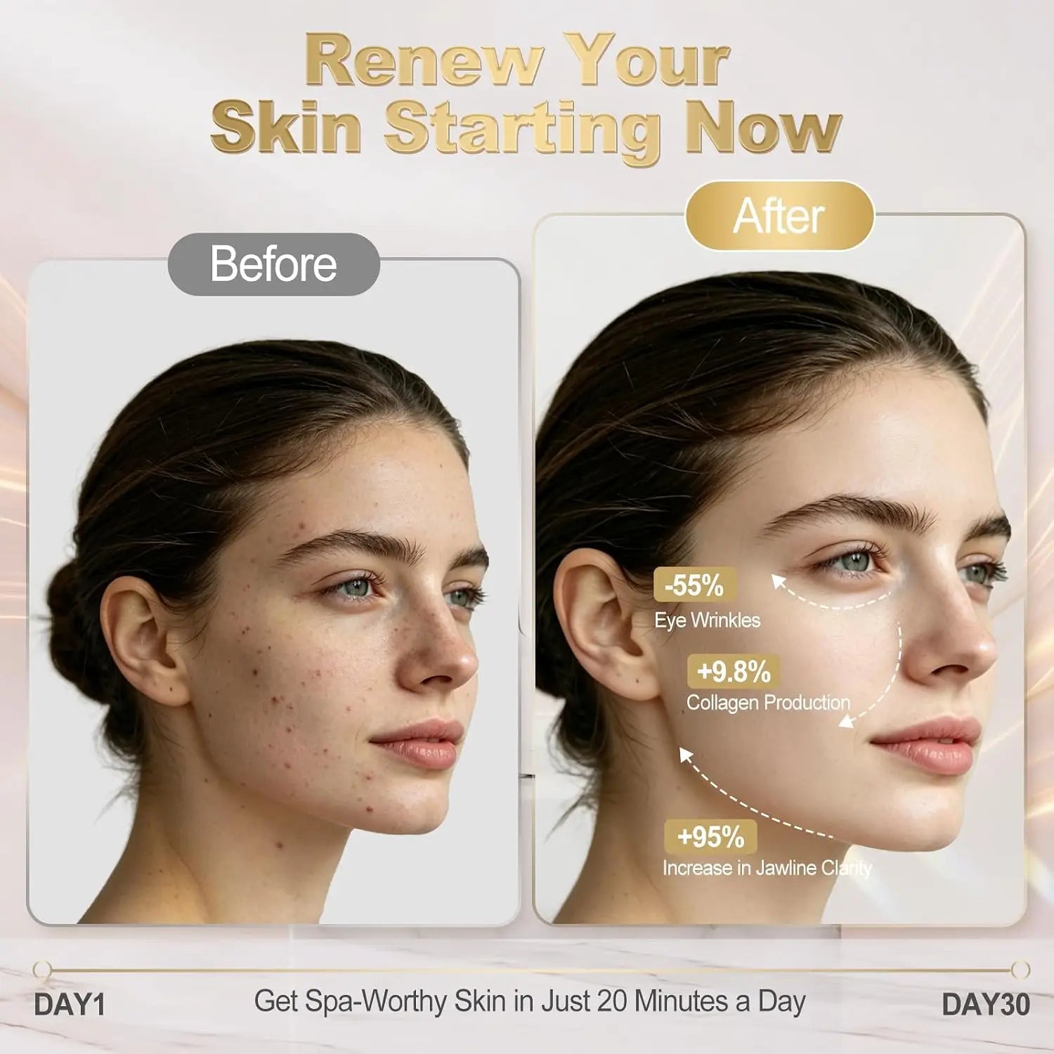 5-in-1 LED Micro-Current Facial Rejuvenation & Lifting Device - 5