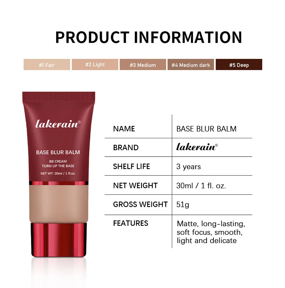 Blur Base Balm with Applicator Brush for Smooth Matte Finish - 19