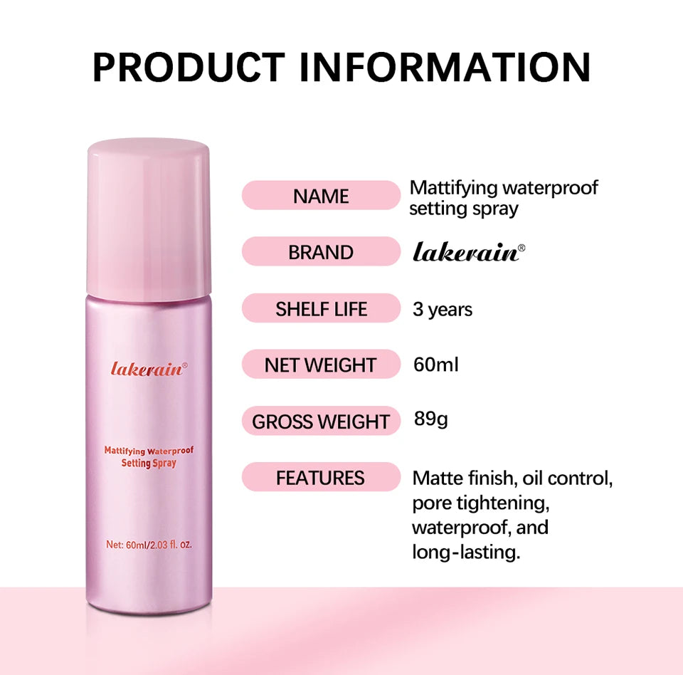 Mattifying Waterproof Makeup Setting Spray