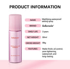 Long-Lasting Matte Makeup Setting Spray for All Skin Types