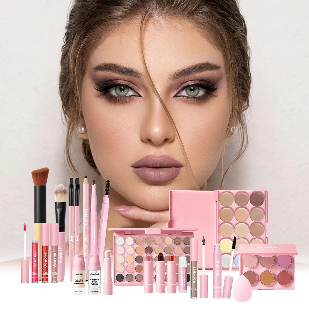 Complete Professional Makeup Kit with Brushes