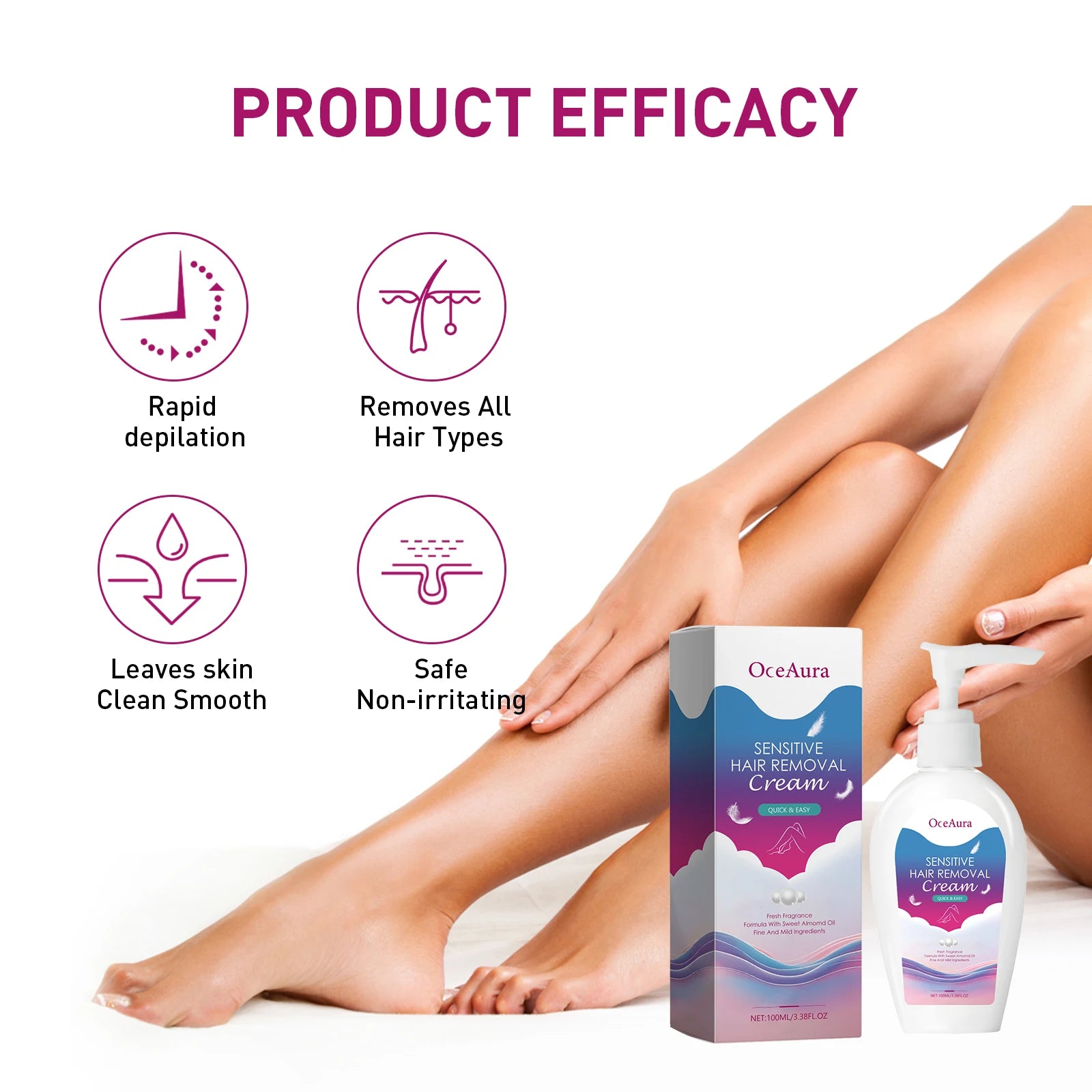 Painless Hair Removal Cream for Sensitive Skin - 11