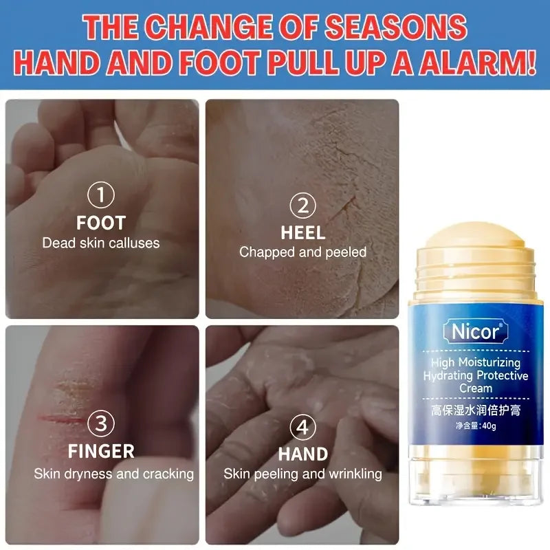 Nicor Moisturizing Foot Cream Stick for Dry Cracked Skin Care
