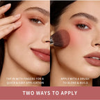 Matte Cream to Powder Bouncy Blush for Natural Flush